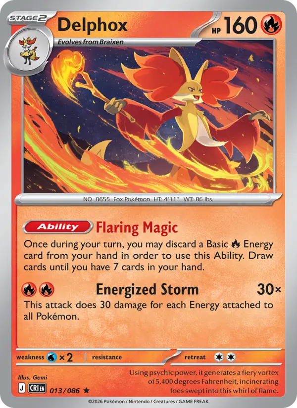 Delphox — Chaos Rising card #013