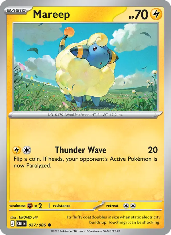 Mareep — Chaos Rising card #027