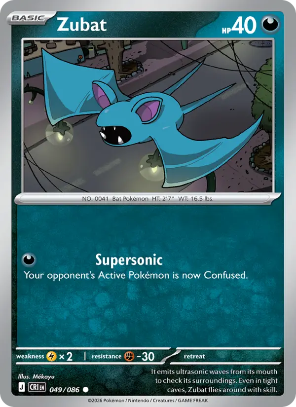 Zubat — Chaos Rising card #049