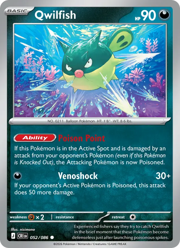 Qwilfish — Chaos Rising card #052