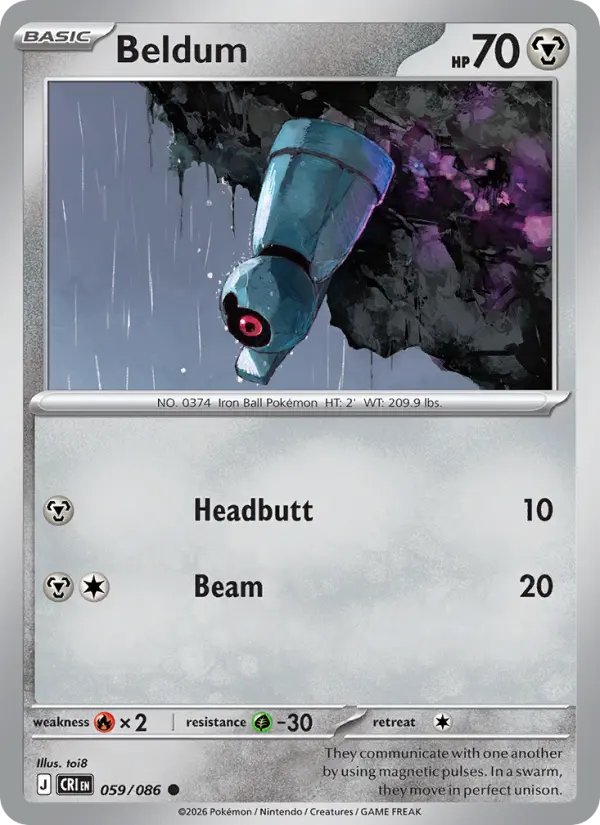 Beldum — Chaos Rising card #059