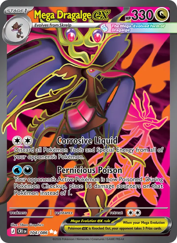 Mega Dragalge ex — Chaos Rising card #104