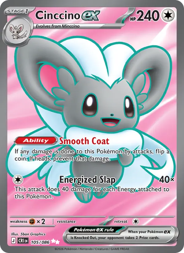 Cinccino ex — Chaos Rising card #105