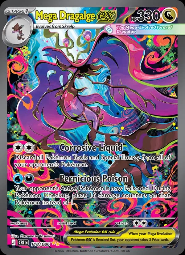 Mega Dragalge ex — Chaos Rising card #118