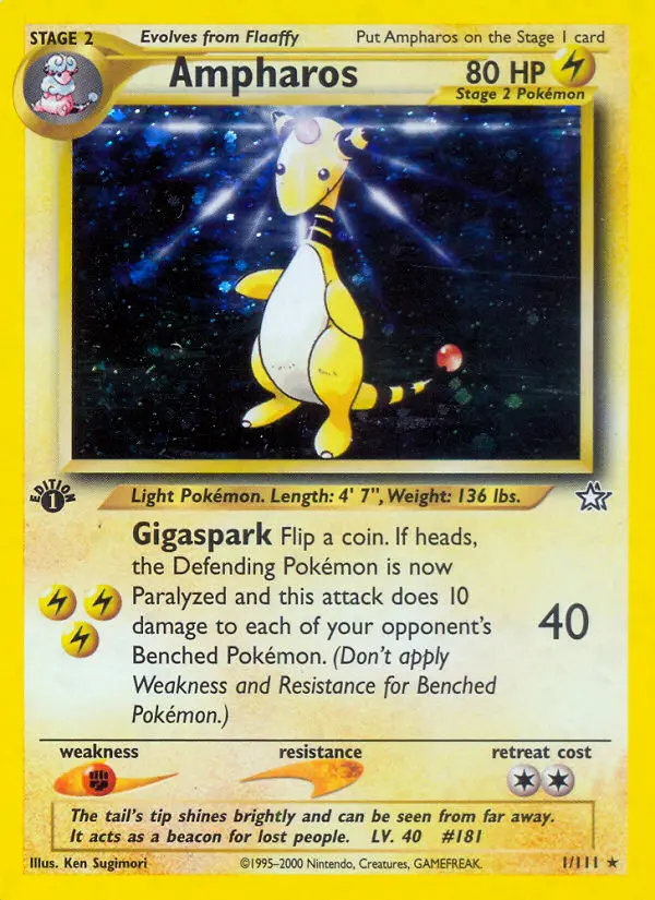 Ampharos — Neo Genesis card #1