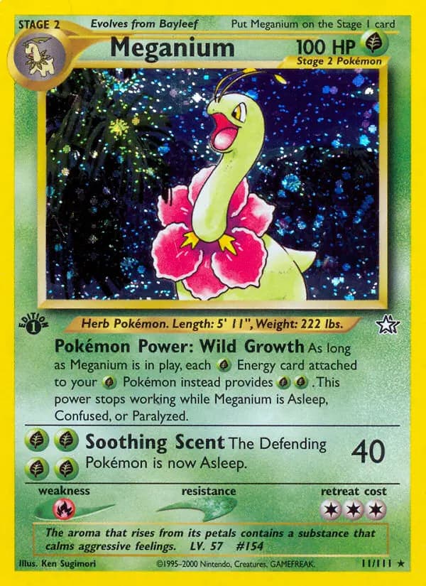 Meganium — Neo Genesis card #11
