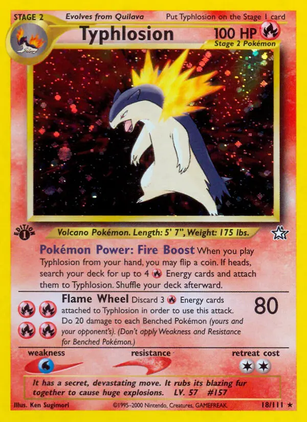 Typhlosion — Neo Genesis card #18