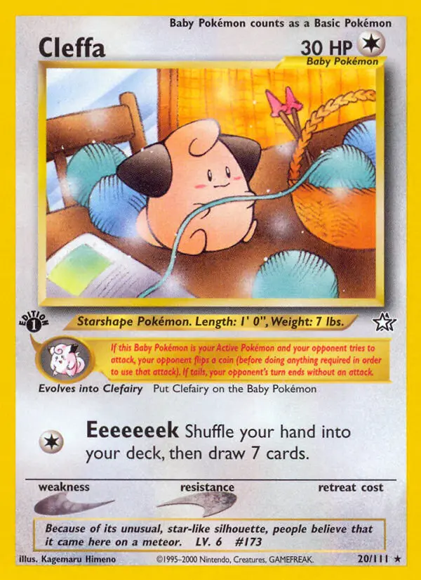 Cleffa — Neo Genesis card #20