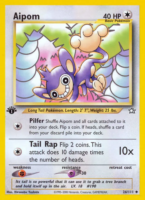 Aipom — Neo Genesis card #26