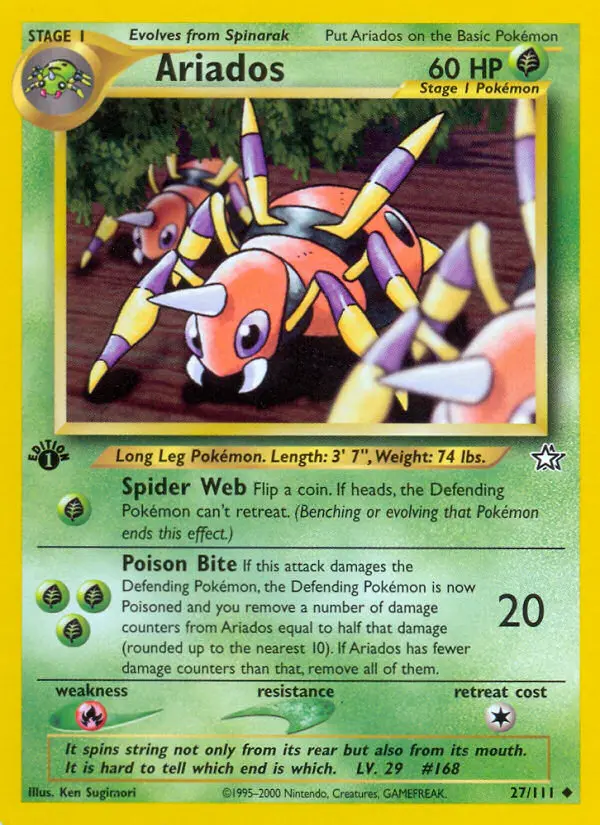 Ariados — Neo Genesis card #27