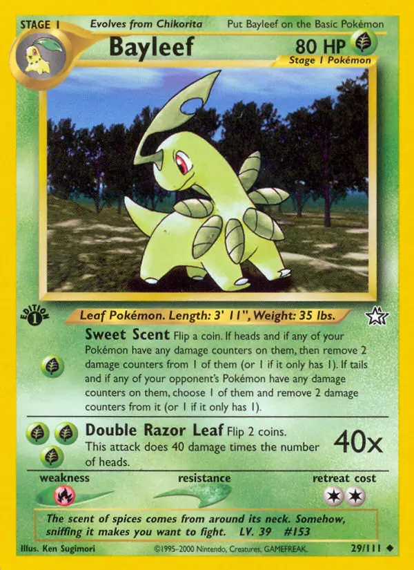Bayleef — Neo Genesis card #29