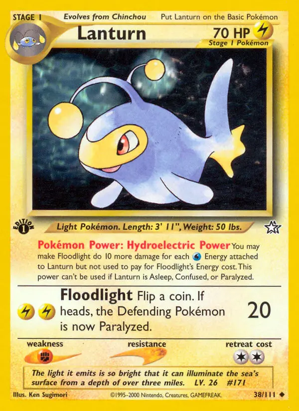 Lanturn — Neo Genesis card #38