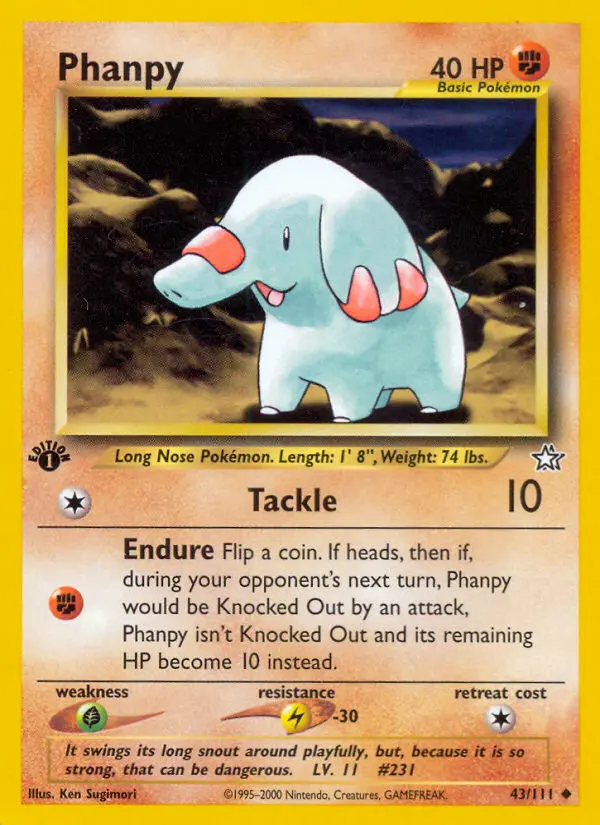 Phanpy — Neo Genesis card #43
