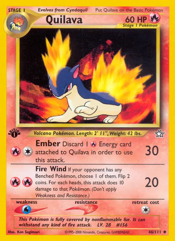Quilava — Neo Genesis card #46