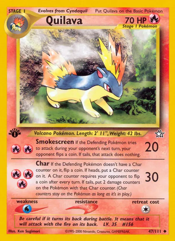 Quilava — Neo Genesis card #47