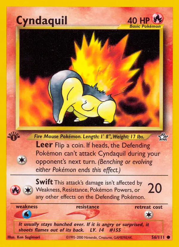 Cyndaquil — Neo Genesis card #56