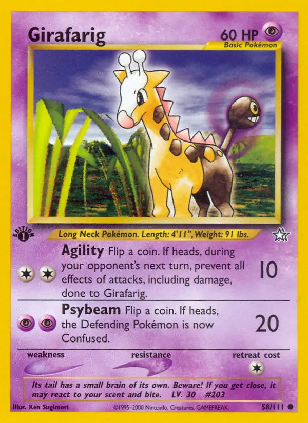 Girafarig — Neo Genesis card #58