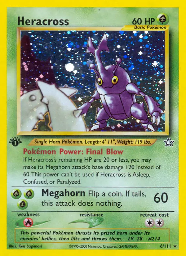 Heracross — Neo Genesis card #6
