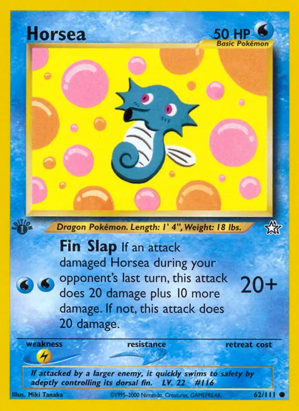 Horsea — Neo Genesis card #62