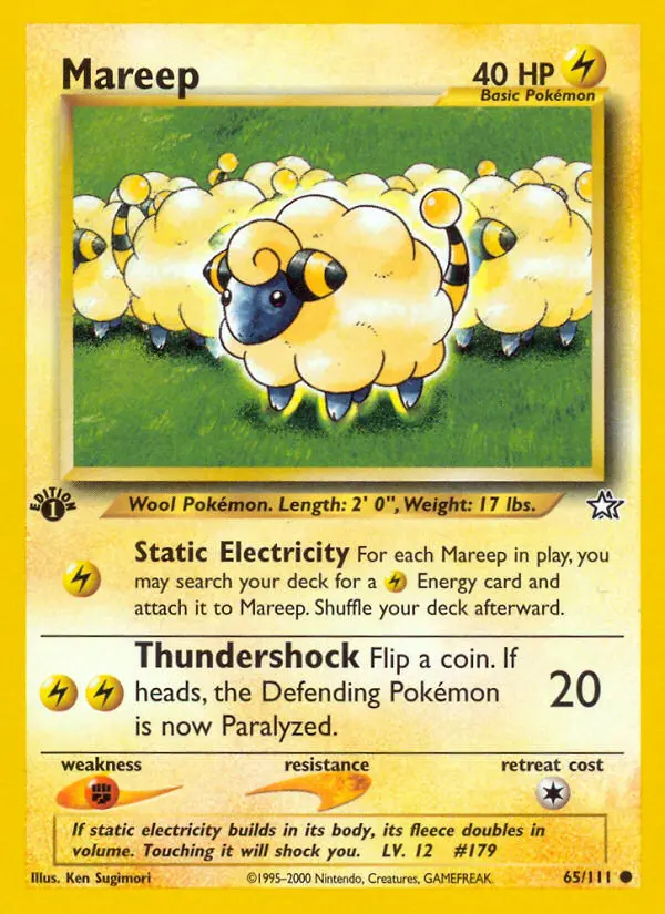 Mareep — Neo Genesis card #65