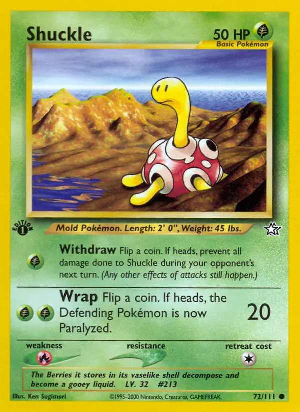 Shuckle — Neo Genesis card #72