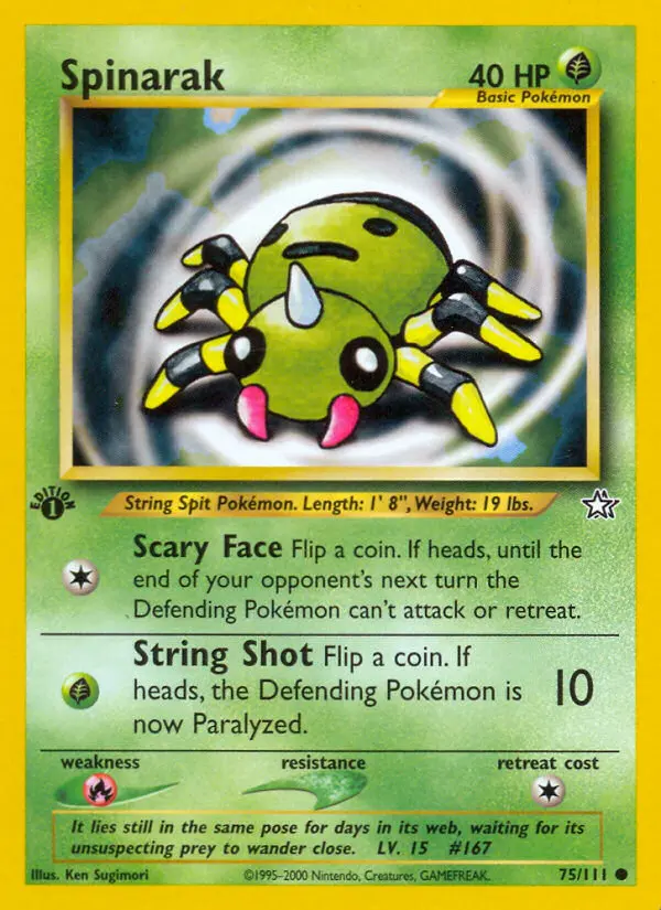 Spinarak — Neo Genesis card #75
