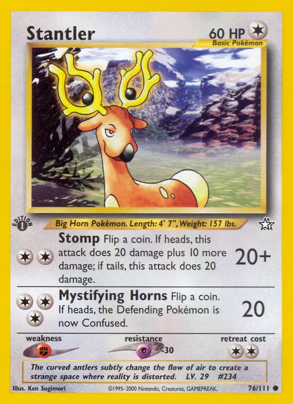 Stantler — Neo Genesis card #76