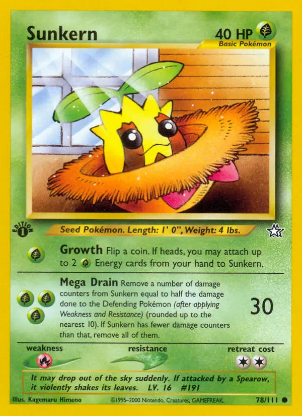 Sunkern — Neo Genesis card #78