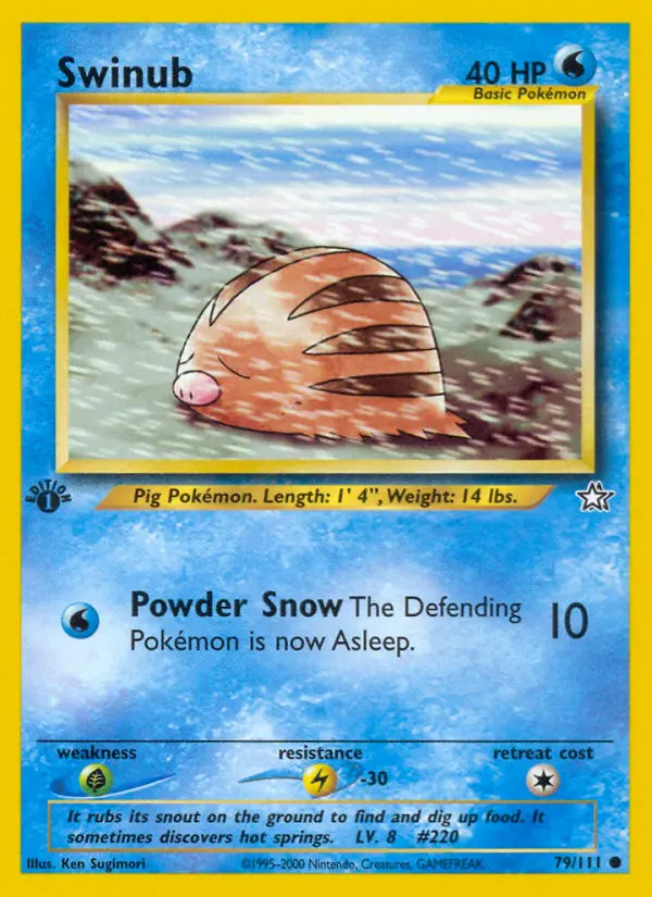 Swinub — Neo Genesis card #79