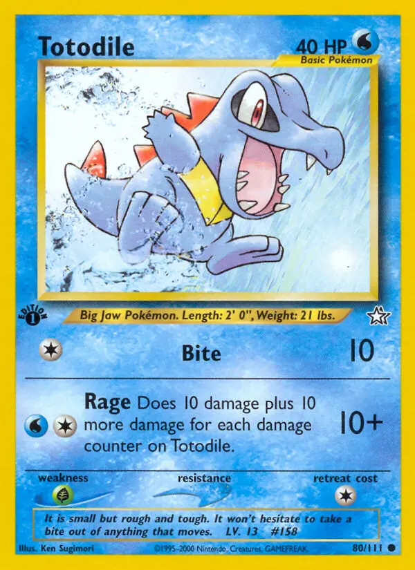 Totodile — Neo Genesis card #80