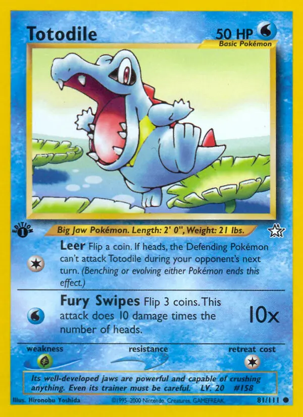 Totodile — Neo Genesis card #81