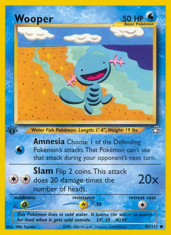 Wooper — Neo Genesis card #82