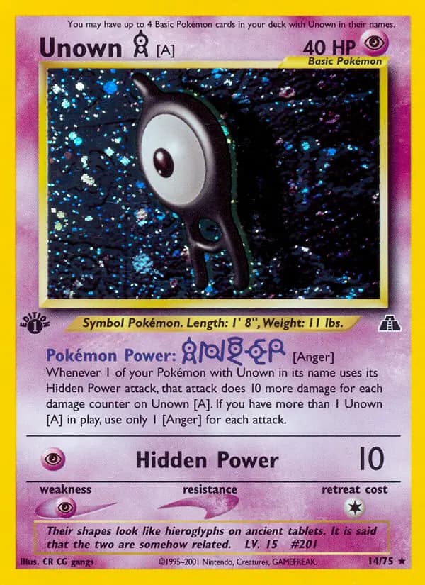 Unown [A] — Neo Discovery card #14