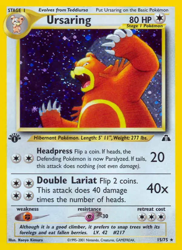 Ursaring — Neo Discovery card #15