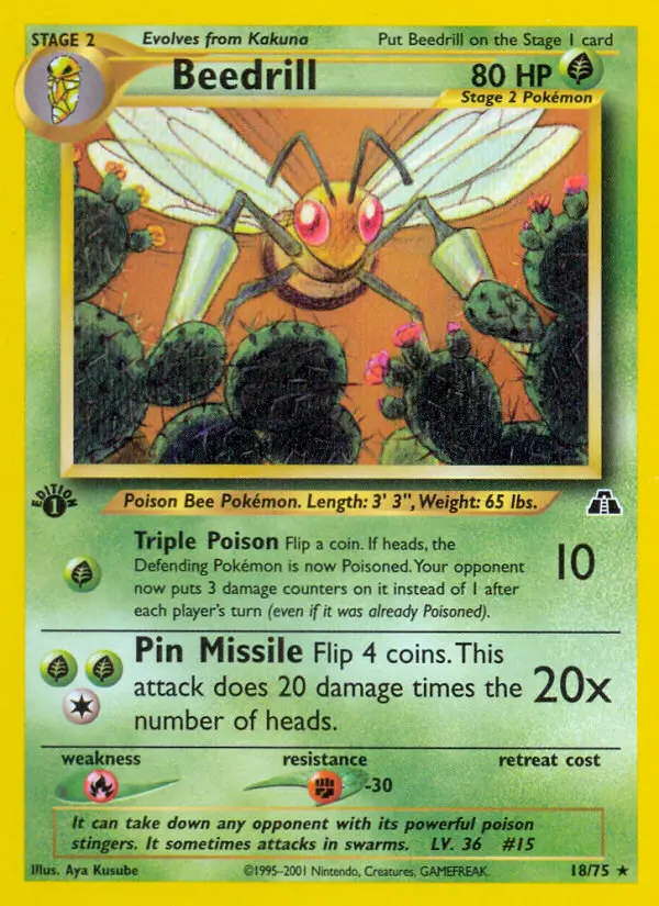 Beedrill — Neo Discovery card #18