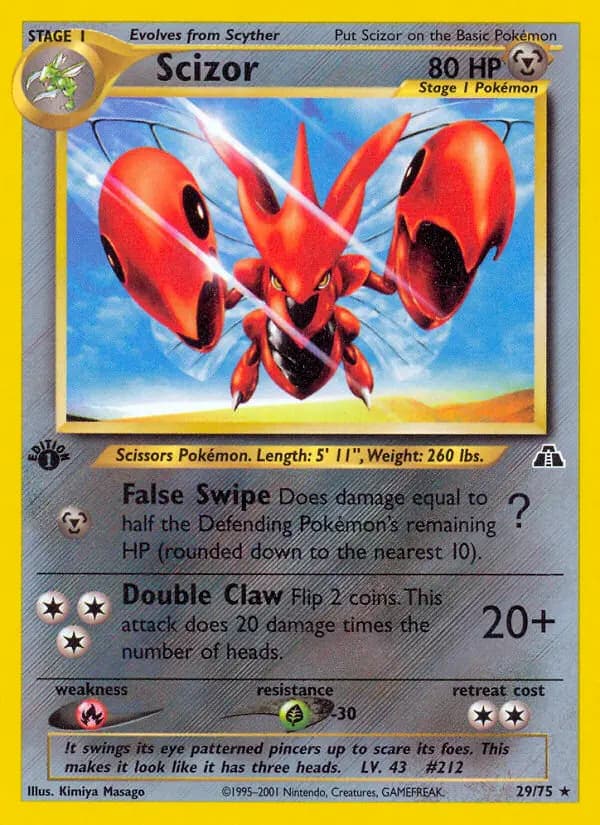 Scizor — Neo Discovery card #29