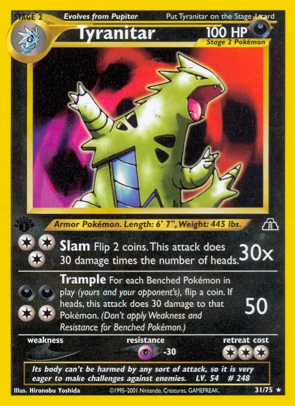 Tyranitar — Neo Discovery card #31