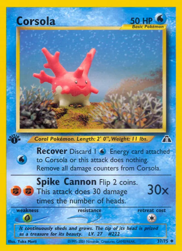 Corsola — Neo Discovery card #37
