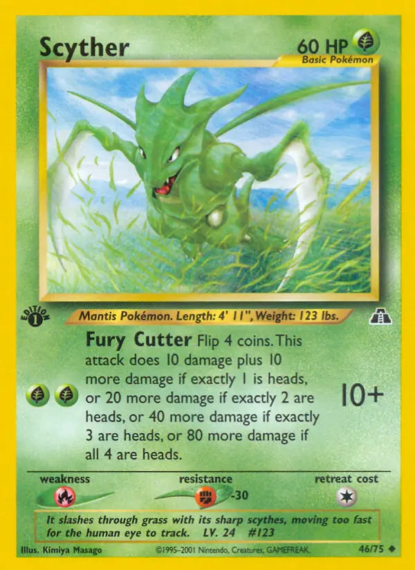 Scyther — Neo Discovery card #46