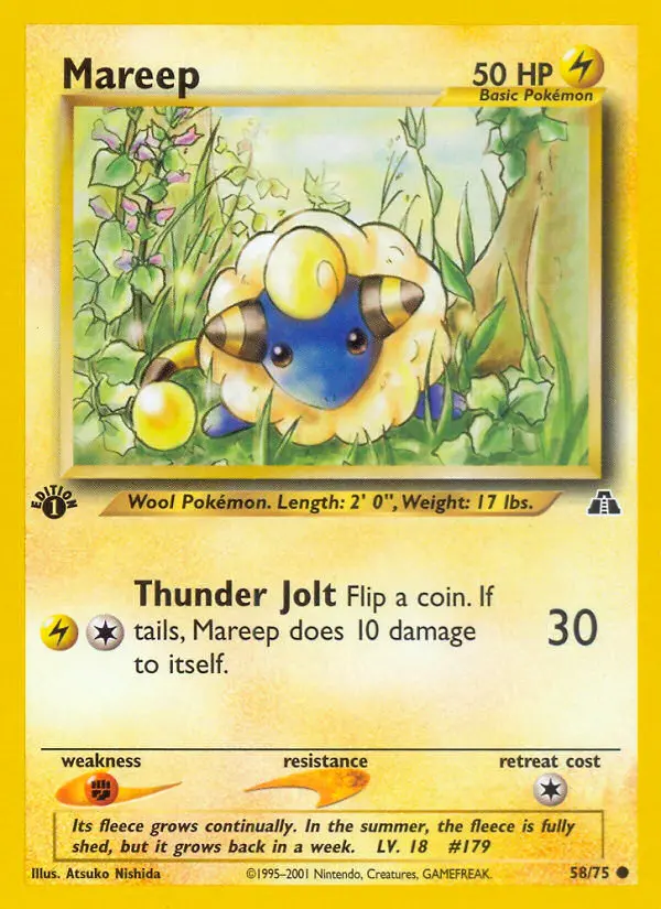 Mareep — Neo Discovery card #58