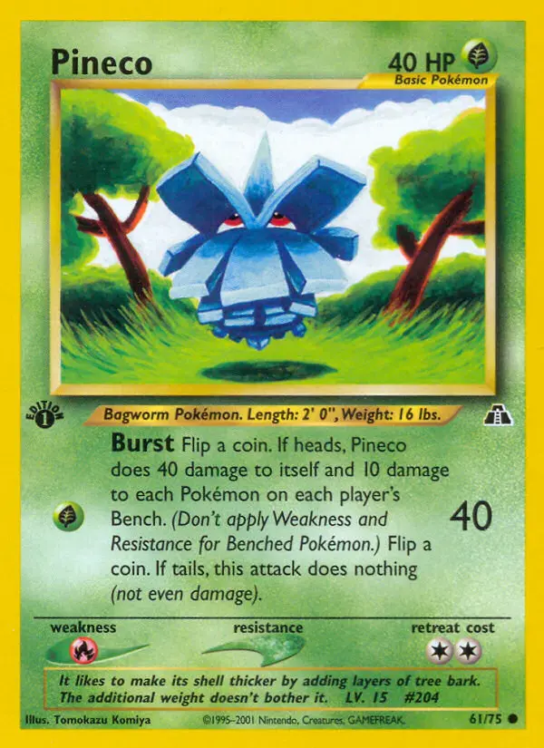 Pineco — Neo Discovery card #61