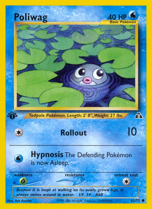 Poliwag — Neo Discovery card #62