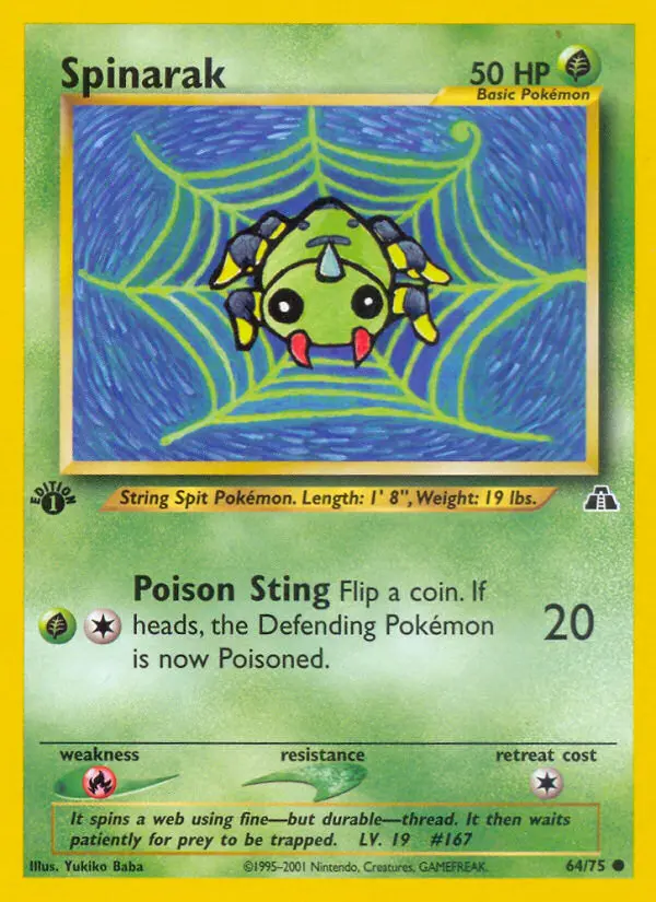 Spinarak — Neo Discovery card #64