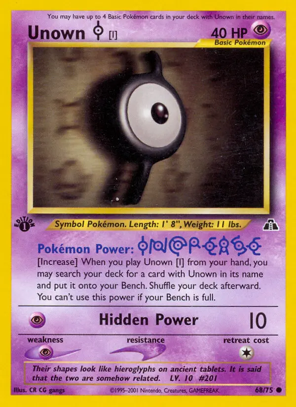 Unown [I] — Neo Discovery card #68
