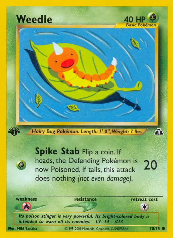 Weedle — Neo Discovery card #70