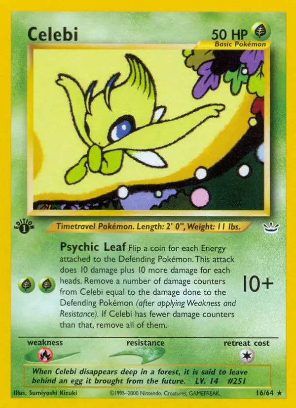 Celebi — Neo Revelation card #16