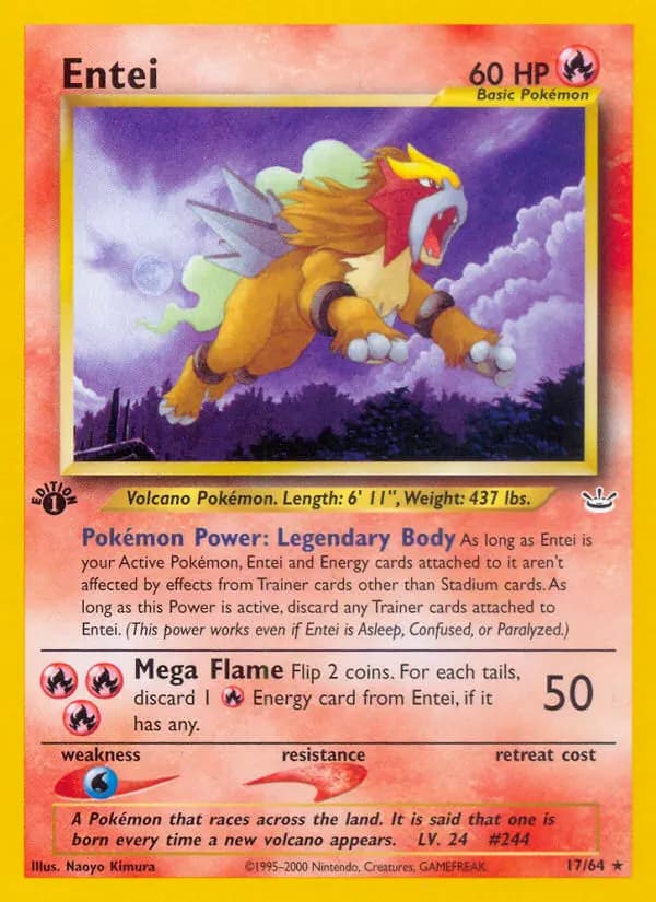 Entei — Neo Revelation card #17
