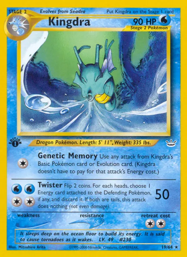 Kingdra — Neo Revelation card #19
