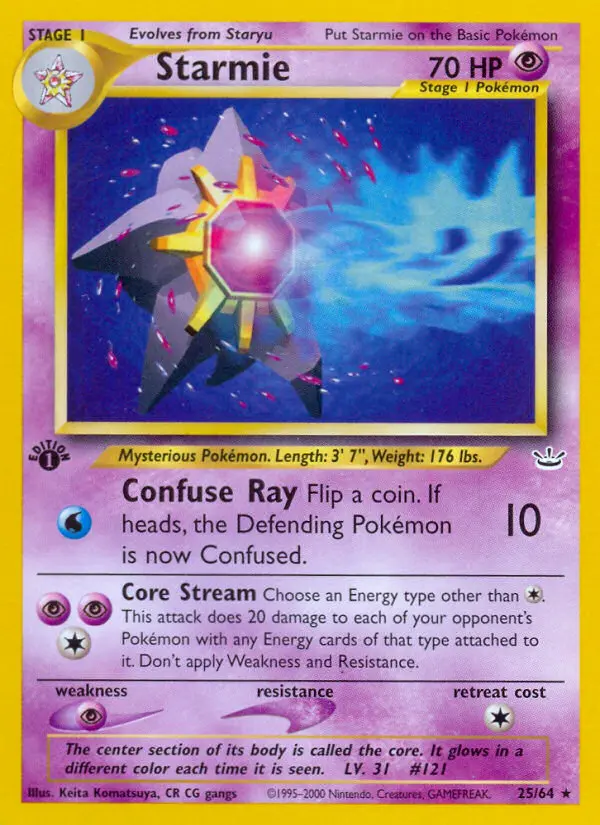 Starmie — Neo Revelation card #25