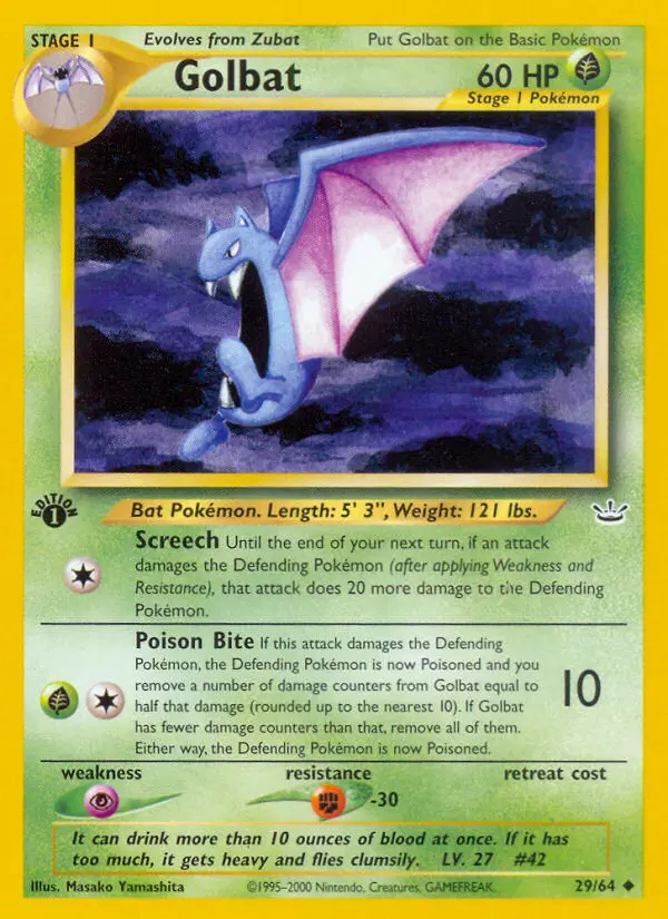 Golbat — Neo Revelation card #29
